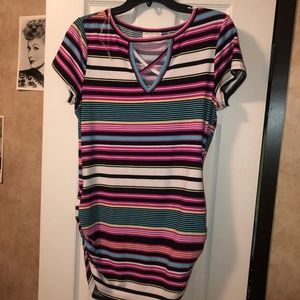 Stripped stretchy dress